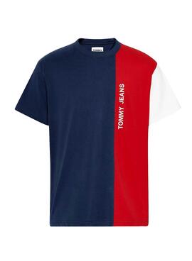 T-Shirt Tommy Jeans Colorblock para Homem