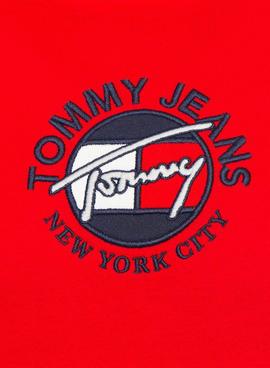 Sweat Tommy Jeans Timeless Vermelho para Homem