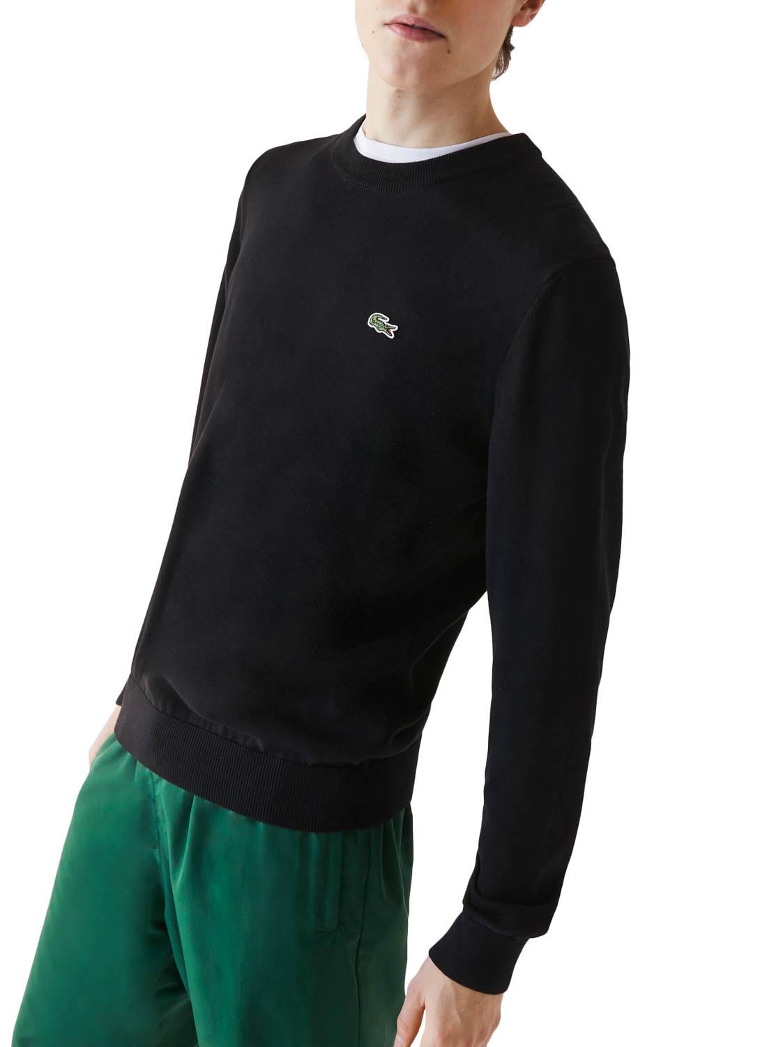 Sweat Lacoste Tricot Black Para Homem