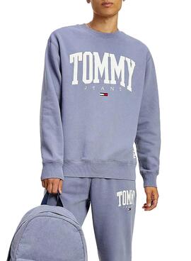Sweat Tommy Jeans Collegiate Azul para Homem