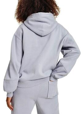 Sweat Tommy Jeans Collegiate Lila Capuz Mulher