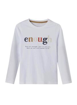 T-Shirt Name It Nejad Top Box Branco Para Menina