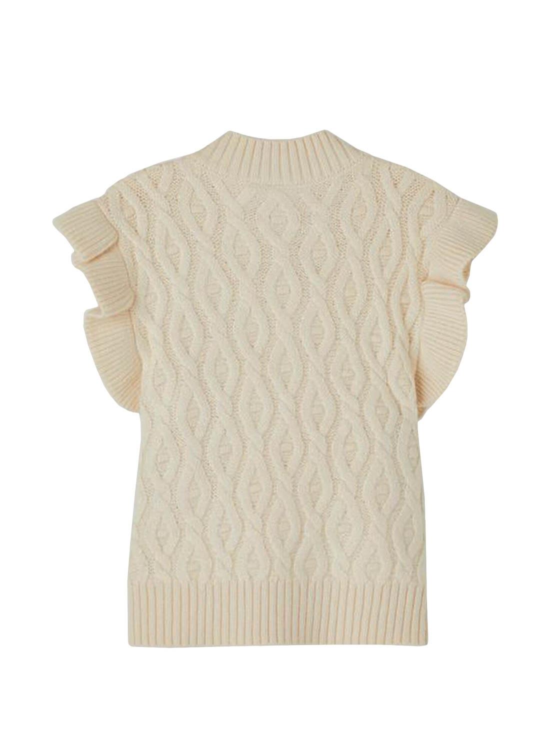 Colete Name It Ramat Knit Beige para Menina