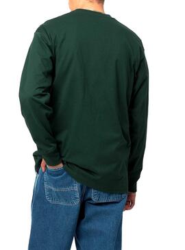 T-Shirt Carhartt American Script Verde Homem