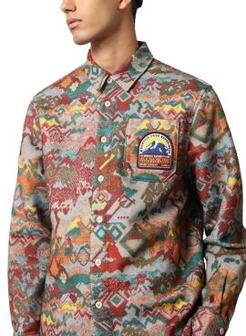 Camisa Napapijri Aurina Multicolor para Homem
