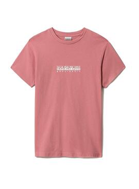T-Shirt Napapijri S-Box W Rosa para Mulher