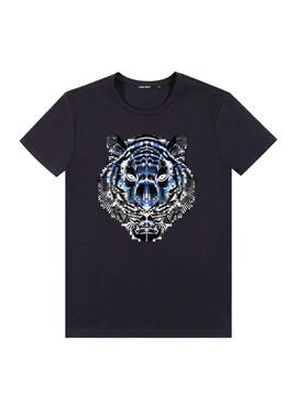 T-Shirt Antony Morato Tigre Azul Marinho para Homem
