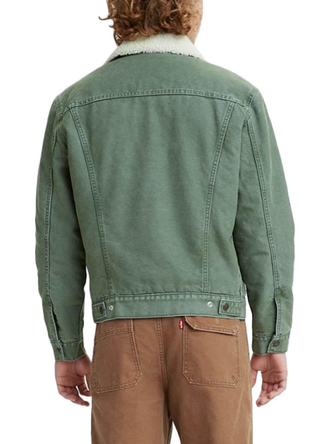 Casaca Levis Sherpa Verde para Homem