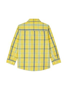 Camisa Mayoral quadriculada Amarelo para Menino