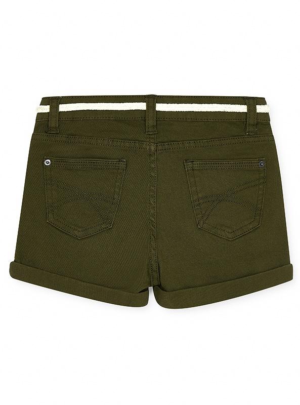 Short Mayoral Sarja Basic Verde para Menina