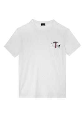 T-Shirt Diesel Diegos Branco para Homem