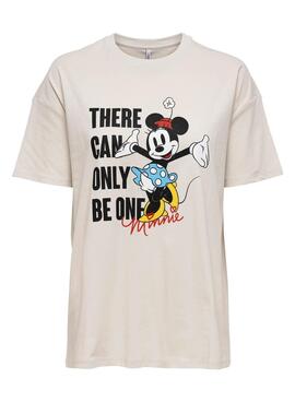 T-Shirt Only Disney Life Oversize Minnie Branco