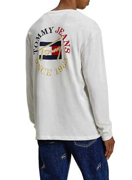 T-Shirt Tommy Jeans Vintage Circular Branco Para Homem