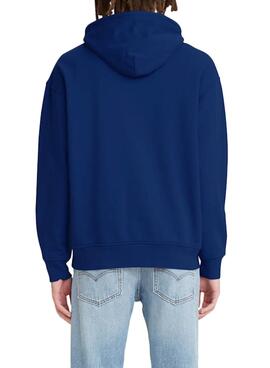 Sweat Levis Relaxed Graphic Azulon para Homem