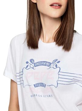 T-Shirt Pepe Jeans Adette Branco Mulher