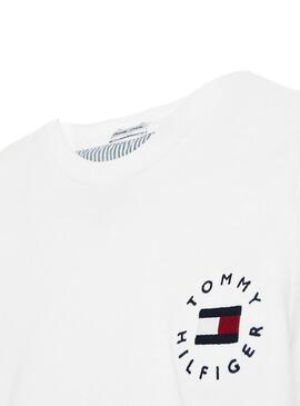 T-Shirt Tommy Hilfiger Heritage Badge Branco Menino
