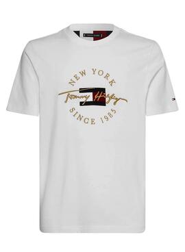 T-Shirt Tommy Hilfiger Icon Roundall Branco
