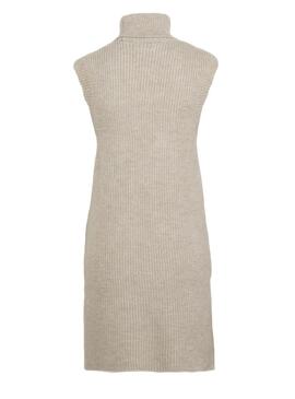 Colete Only Cora Long Rollneck Beige para Mulher