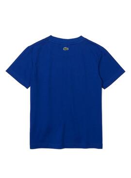 T-Shirt Lacoste Big Croc Azulon para Menino