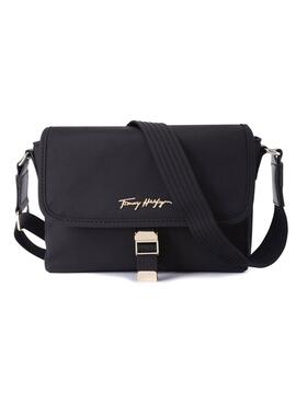 Bolsa Tommy Hilfiger Relaxed Crossover Preto Mulher