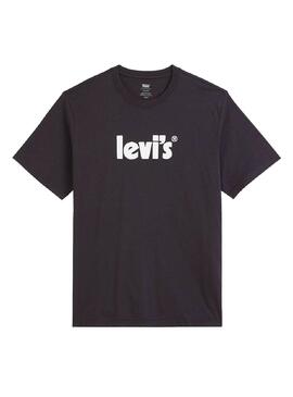 T-Shirt Levis Pôster Relaxed Fit Preto Homem