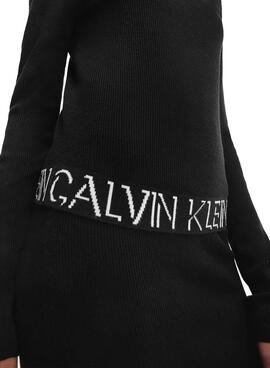 Camisola Calvin Klein Jeans Logo Slim Preto Mulher