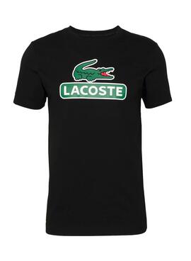 T-Shirt Lacoste Sport Logo Preto para Homem