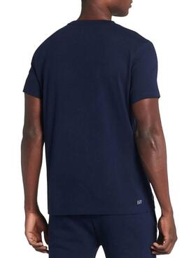 T-Shirt Lacoste Sport Logo Azul Marinho para Homem