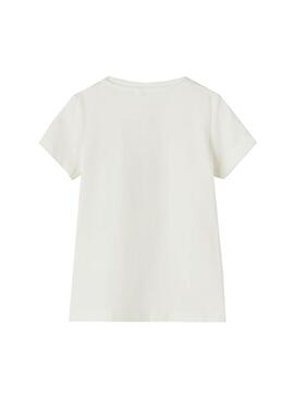T-Shirt Name It Tanna Branco para Menina