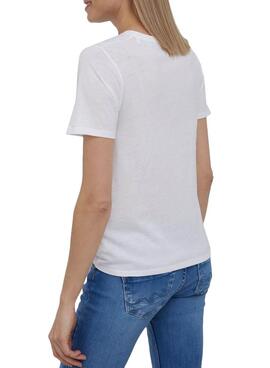 T-Shirt Pepe Jeans Daia Branco Para Mulher