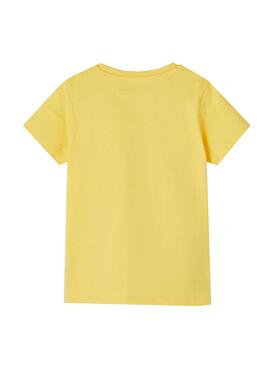 T-Shirt Name It Tubo Amarelo para Mulher