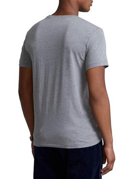 T-Shirt Polo Ralph Lauren Bear Cinza para Homem