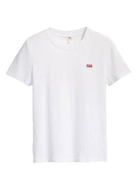 T-Shirt Levis Rib Baby Branco para Mulher