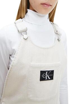 Macacão Calvin Klein Veludo cotelê Branco para Menina