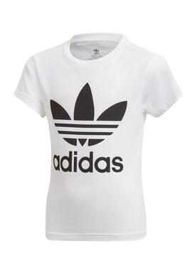 T-Shirt Adidas Trefoil Tee Branco Meninos Pequeno