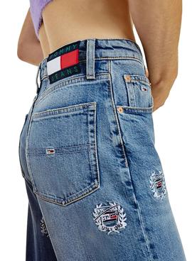 Jeans Tommy Jeans Mom Logos Para Mulher