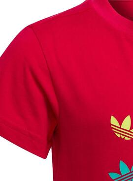 T-Shirt Adidas Adicolor Rosa para Menino e Menina