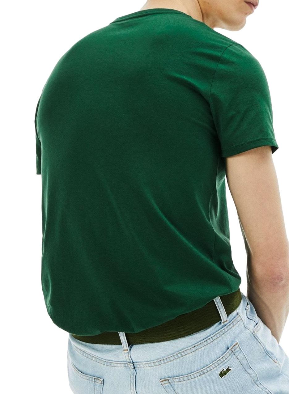 T-Shirt Lacoste Basico Verde Para Homem