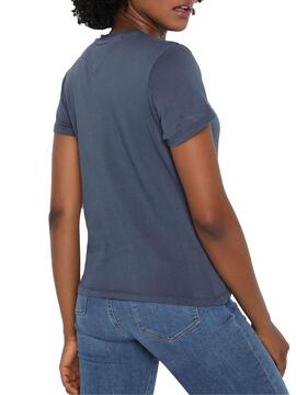 T-Shirt Tommy Jeans Tie Dye Azul Marinho para Mulher