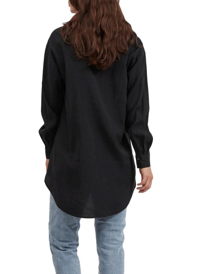 Camisa Vila Polinea Oversize Preto para Mulher