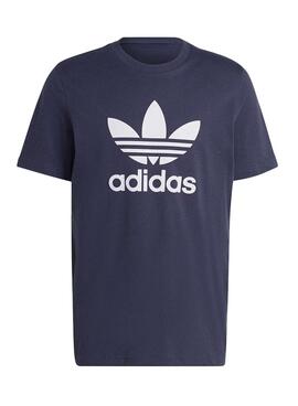T-Shirt Adidas Classics Trefoil Azul Marinho Homem