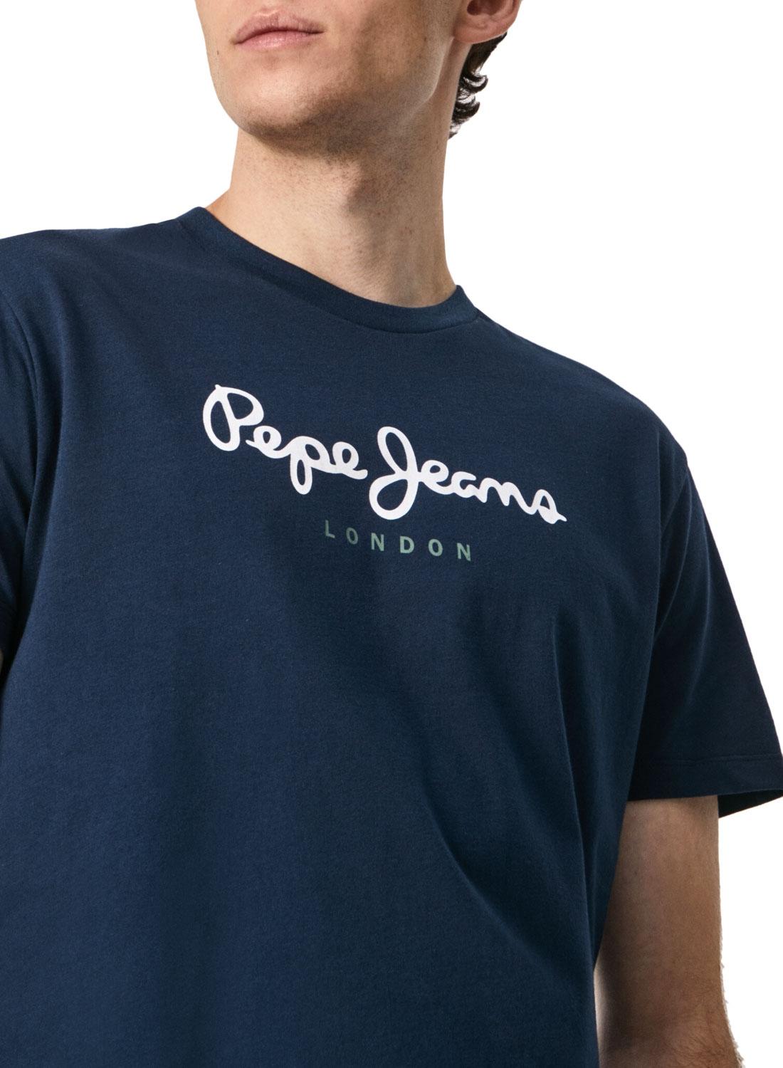 T-Shirt Pepe Jeans Eggo Azul Marinho para Homem