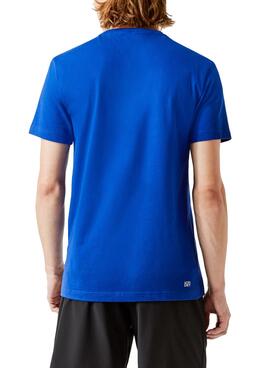 T-Shirt Lacoste TH0822 Azul Logo para Homem