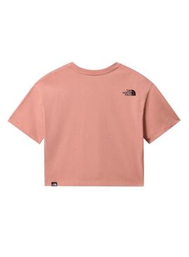 T-Shirt The North Face Cropped Rosa Fino Mulher