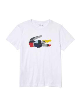 T-Shirt Lacoste TH0822 Branco Logo para Homem