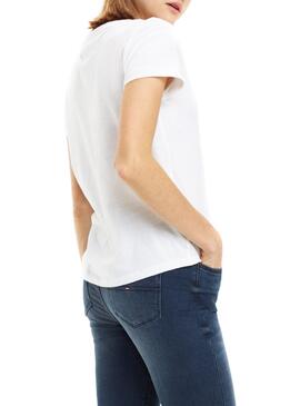 T-Shirt Tommy Jeans Soft Branco Mulher
