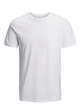 T-Shirt Jack and Jones Pocket Branco Menino