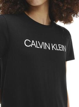 Vestido Calvin Klein Inst Logo Preto para Menina