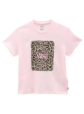 T-Shirt Vans Jewell Leopard Rosa para Menina