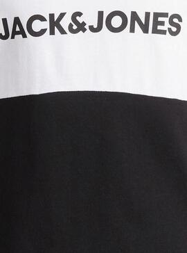 T-Shirt Jack & Jones Logo Blocking Preto Menino